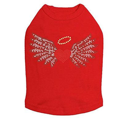 Heart with Wings & Halo- Dog Shirt, 3XL Red