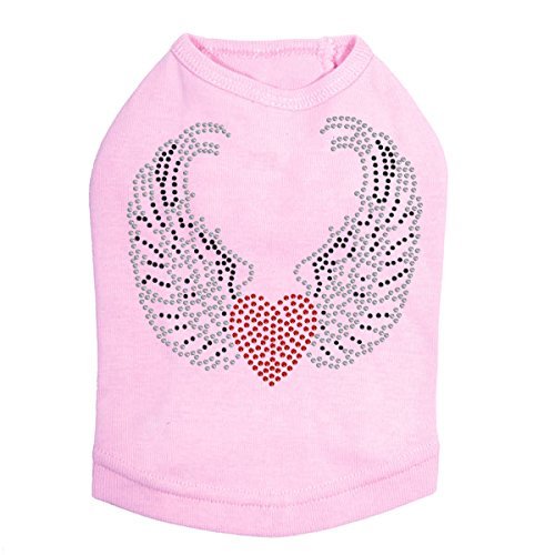 Heart with Wings #1 - Dog Shirt, 4XL Pink
