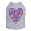 Purple Glitter Heart - Dog Shirt, 4XL Heather Gray view 1