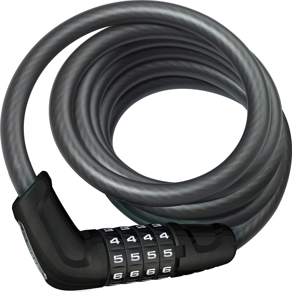 ABUS Tresor 6512C/180 Cable Lock - Compact Bike Lock with Combination Code for Inexpensive Two-Wheelers or as a Secondary Lock - 12 mm Security Level 4 - Black
