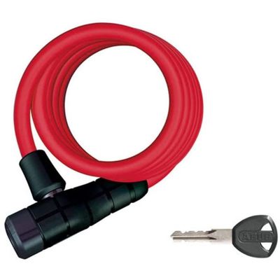 ABUS Spiral Cable Lock Primo 5510K/180 + SCMU Holder - Bicycle Lock Made of 10 mm Thick, Flexible Cable - Security Level 3