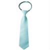 Spring Notion Boys' Pre-tied Satin Zipper Necktie - Adjustable Ties for Kids, X-Small with gift box, Aqua view 1
