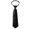 Spring Notion Boys' Pre-tied Satin Zipper Necktie - Adjustable Ties for Kids, X-Small with gift box, Black view 1