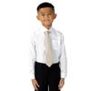 Spring Notion Boys' Pre-tied Satin Zipper Necktie - Adjustable Ties for Kids, X-Small with gift box, Champagne view 3