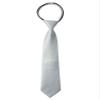 Spring Notion Boys' Pre-tied Satin Zipper Necktie - Adjustable Ties for Kids, Medium with gift box, Grey view 1