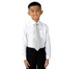 Spring Notion Boys' Pre-tied Satin Zipper Necktie - Adjustable Ties for Kids, Medium with gift box, Grey view 3