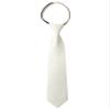 Spring Notion Boys' Pre-tied Satin Zipper Necktie - Adjustable Ties for Kids, Medium with gift box, Ivory view 1