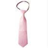 Spring Notion Boys' Pre-tied Satin Zipper Necktie - Adjustable Ties for Kids, X-Small with gift box, Light Pink view 1