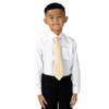 Spring Notion Boys' Pre-tied Satin Zipper Necktie - Adjustable Ties for Kids, Medium with gift box, Yellow view 3