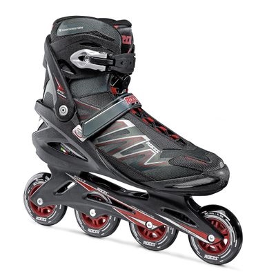Roces Men's Inline Skates, ZYX Black Black-Crimson red Size:50 (EU)