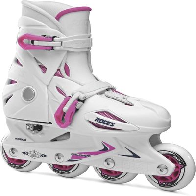 Roces Orlando III Children's Inline Skates, Girls', Orlando III, Bianco/Rosa