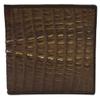 Authentic M Crocodile Skin Men's Bifold Crocodile Tail Skin Leather Dark Brown Wallet view 2
