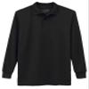 Galaxy by Harvic Boys Long Sleeve Polo Shirts Black view 1