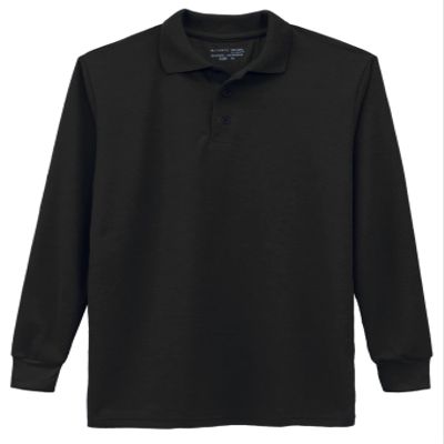 Galaxy by Harvic Boys Long Sleeve Polo Shirts Black