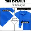 Galaxy by Harvic Boys Long Sleeve Polo Shirts Royal view 3