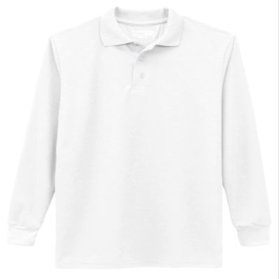 Galaxy by Harvic Boys Long Sleeve Polo Shirts White