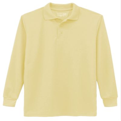 Galaxy by Harvic Boys Long Sleeve Polo Shirts Yellow