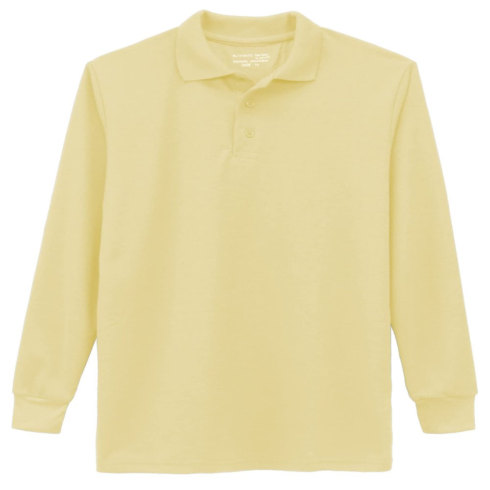 Galaxy by Harvic Boys Long Sleeve Polo Shirts Yellow