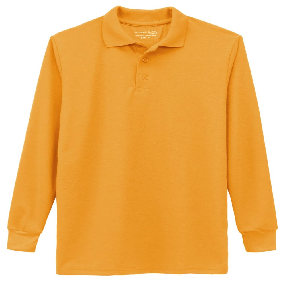 Galaxy by Harvic Boys Long Sleeve Polo Shirts Gold