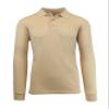 Galaxy by Harvic Boys Long Sleeve Polo Shirts Khaki view 1