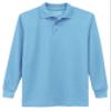 Galaxy by Harvic Boys Long Sleeve Polo Shirts Light Blue view 1