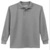 Galaxy by Harvic Boys Long Sleeve Polo Shirts Heather Grey view 1
