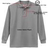 Galaxy by Harvic Boys Long Sleeve Polo Shirts Heather Grey view 4
