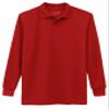Galaxy by Harvic Boys Long Sleeve Polo Shirts Red view 1