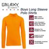 Galaxy by Harvic Boys Long Sleeve Polo Shirts Orange view 3