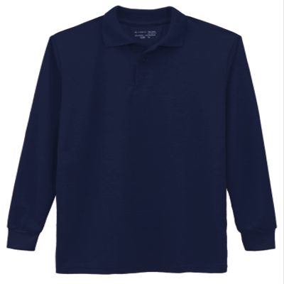 Galaxy by Harvic Boys Long Sleeve Polo Shirts Navy
