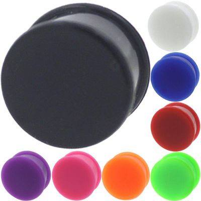 MoDTanOiz - Flesh tunnels 0 Gauge Gauges 0g 8mm Ear Plugs Plug Weight Flesh Tunnels Tunnel Streching Ears Double Flare 2g 00g 0 00 1/2 Steel Stone Wood Earrings Silicone Men Women White 0g 8mm