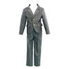 HBDesign Boys'2 Piece 2 Button Thick Stripe Slim Fit Casual Suite Gray view 1