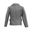 HBDesign Boys'2 Piece 2 Button Thick Stripe Slim Fit Casual Suite Gray view 3
