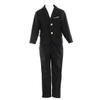 HBDesign Boys'2 Piece 2 Button Notch Lapel Slim Trim Fit Casual Suite Black view 1