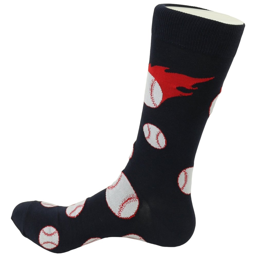FineFit Man Cave Trouser Socks - One Size, Baseball Navy