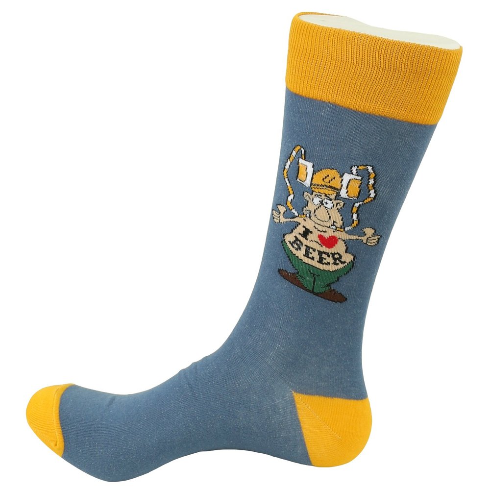 FineFit Man Cave Trouser Socks - One Size, I Love Beer