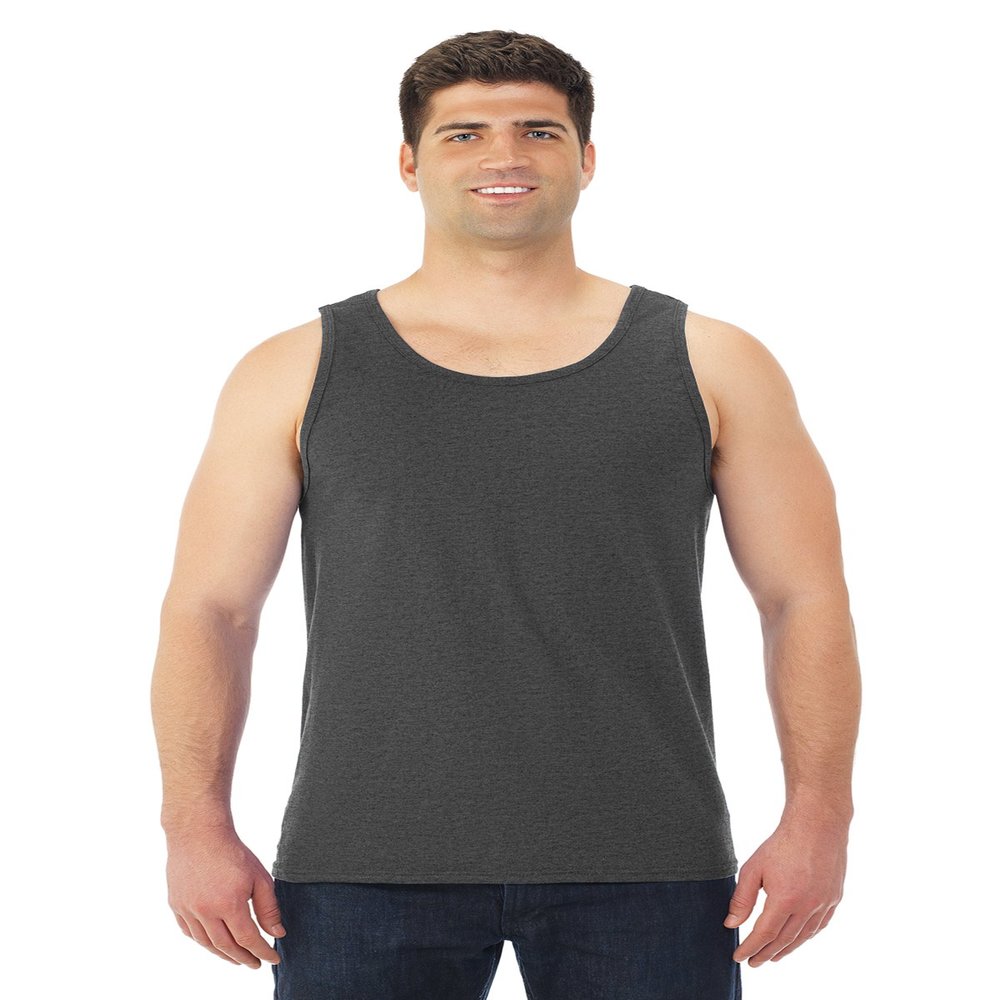 Fruit of the Loom Adult 5 oz. HD Cotton Tank S BLACK HEATHER