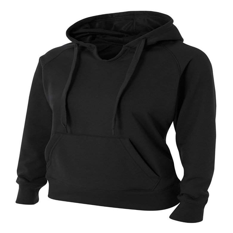 A4 Womens Tech Fleece Hoodie, Large, Black
