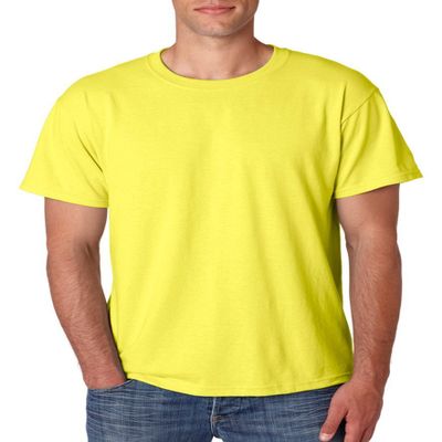 50/50 Cotton/Poly Dri-Power T-Shirt in Neon Yellow by Jerzees