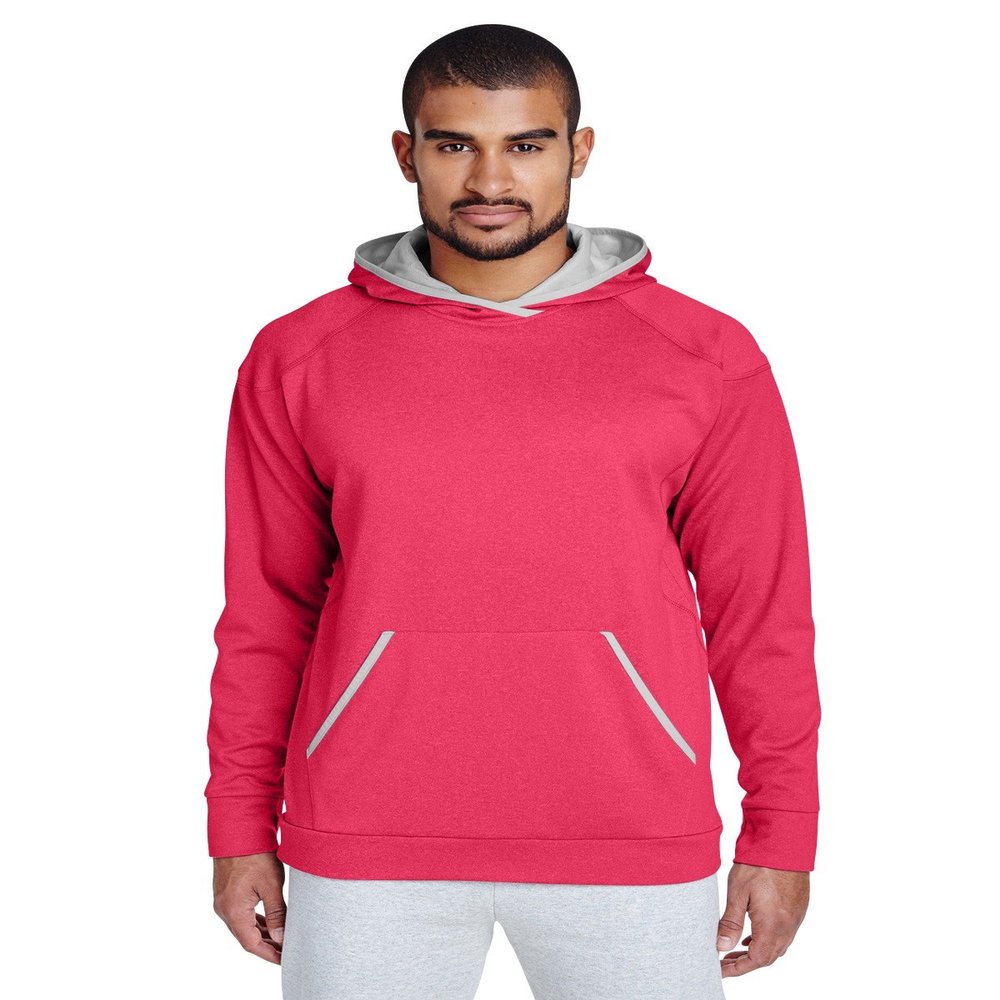 Team 365 Adult Excel Mlange Performance Fleece Hoodie S SP RD HT/ SP GRP