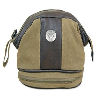 NCAA Texas Longhorns Men's Canvas Concho Toiletry Bag, Khaki, One Size by ZEP-PRO