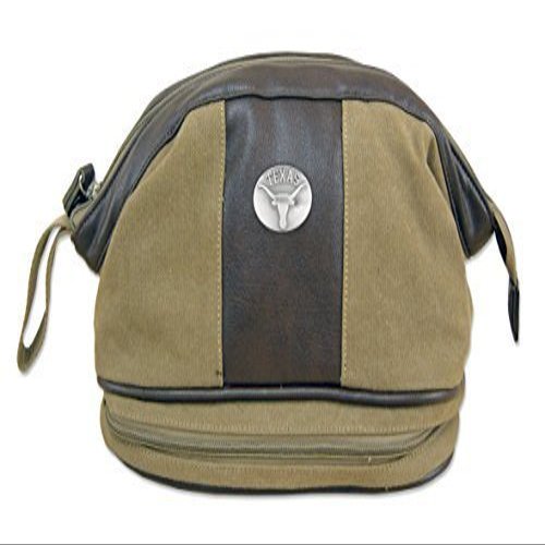 NCAA Texas Longhorns Men's Canvas Concho Toiletry Bag, Khaki, One Size by ZEP-PRO