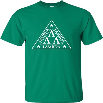 Go All Out Small Kelly Green Adult Lambda Lambda Lambda Tri Lambda Funny T-Shirt