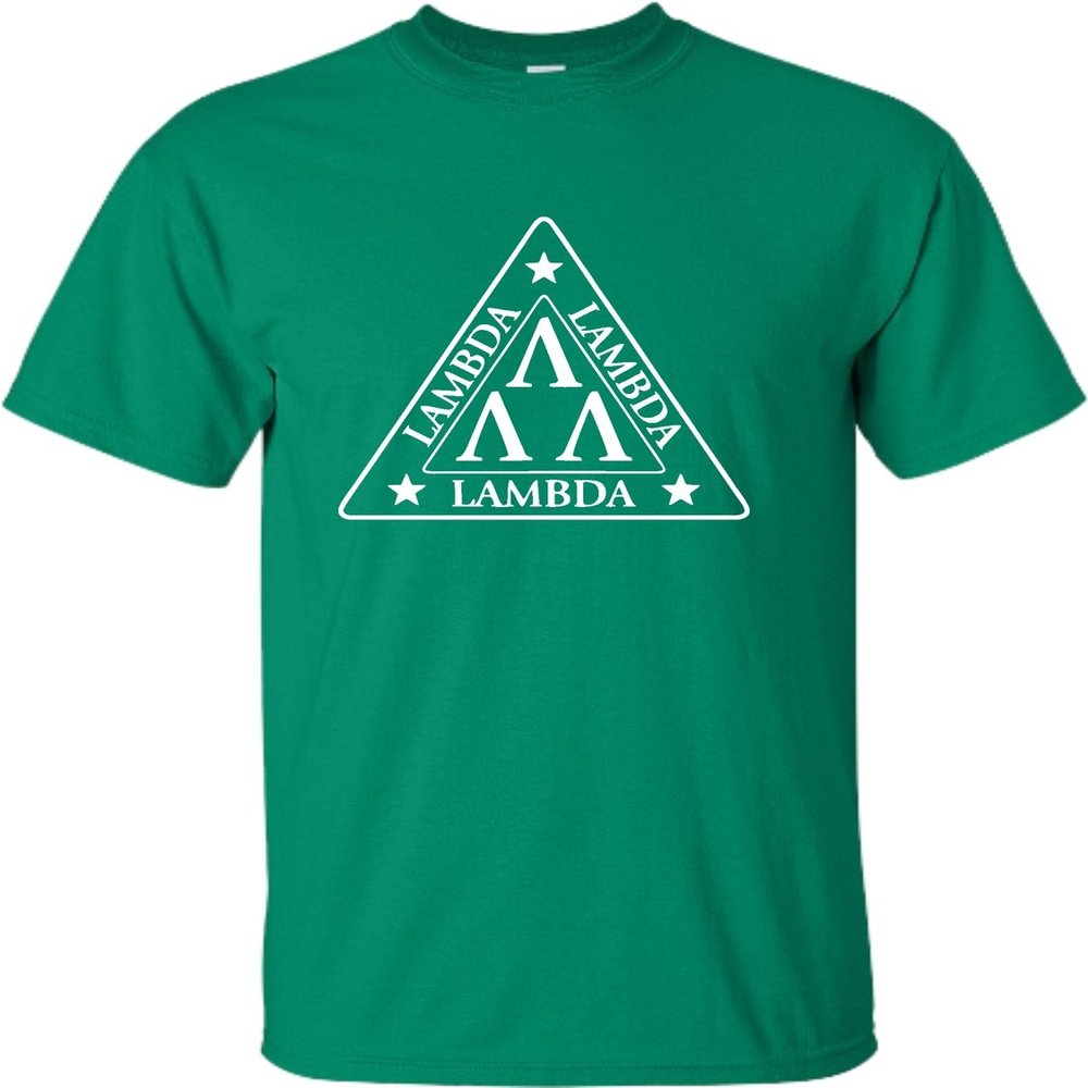 Go All Out Small Kelly Green Adult Lambda Lambda Lambda Tri Lambda Funny T-Shirt