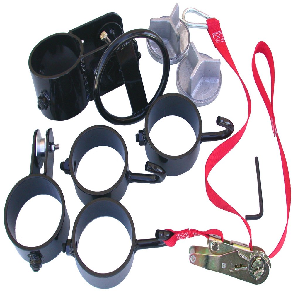 Home Court Outdoor Volleyball Post Collar Set (Steel Ratchet)