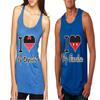 ALLNTRENDS Couple Tank Tops I Love My Boyfriend Girlfriend Valentine's Day Love T Shirt (Women's S Men's XL, Royal Blue) view 2