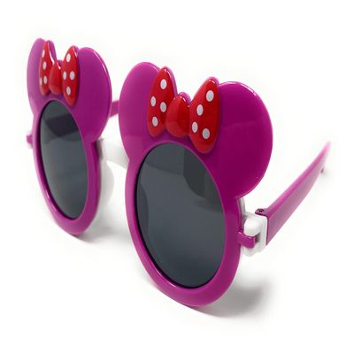 EHH - Kids Mouse Ear Round Flip Out Sunglasses (Purple/Red Bows)