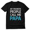 Tstars My Favorite People Call Me Papa Shirt Gifts for Dads Fathers Day Dad Grandpa Shirts for Men Large Black view 1