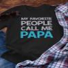 Tstars My Favorite People Call Me Papa Shirt Gifts for Dads Fathers Day Dad Grandpa Shirts for Men Large Black view 4