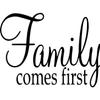 Family Comes First Wall Decal Family Wall Art Home Decor VWAQ-1655 (16.5" H X 30" W) view 1